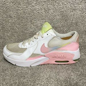 Nike Air Max Excee CW5829-100 White Pink Lime Athletic Sz Women's 8-8.5/Kid 6.5Y